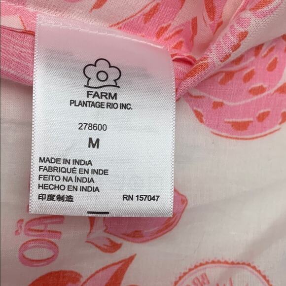 FARM Rio size medium tiered midi cutout new Colorful Tropical Print Dress coveru - Picture 10 of 16